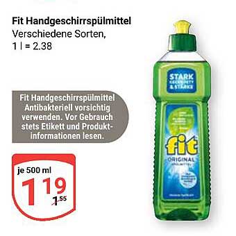 Fit Handgeschirrspülmittel - Verschiedene Sorten, 500 ml