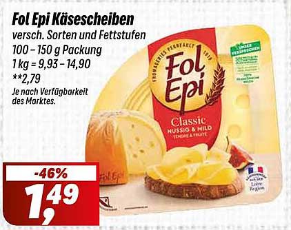 Fol Epi Käse­scheiben – Verschiedene Sorten und Fettstufen