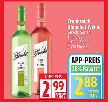 Frankreich Blanchet Weine - verschiedene Sorten