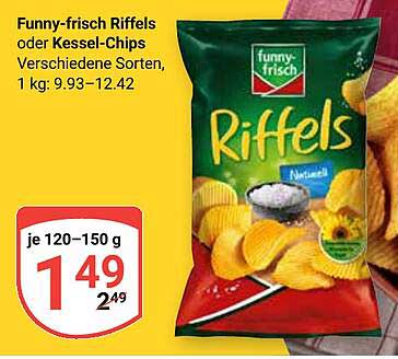 Funny-frisch Riffels oder Kessel-Chips – verschiedene Sorten
