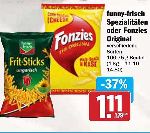 funny-frisch Spezialitäten oder Fonzie's Original