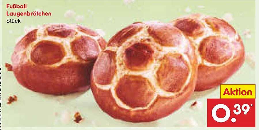 Fußball Laugenbrötchen Stück