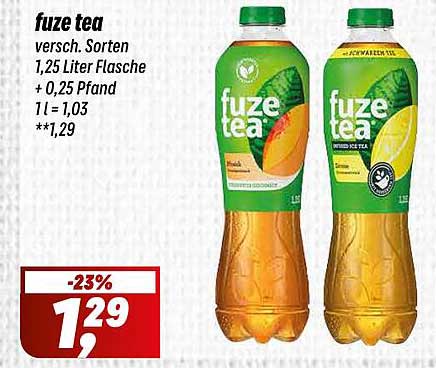 fuze tea 1,25 Liter Flasche - verschiedene Sorten