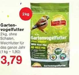 Gartenvogelfutter 2kg, ohne Schalen