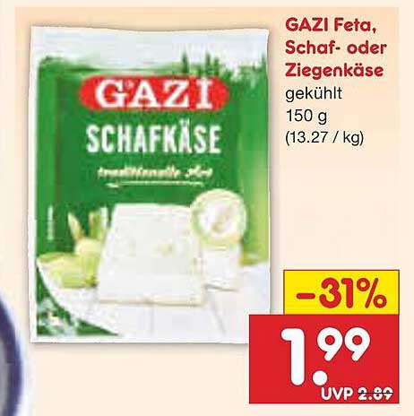 GAZI Feta, Schaf- oder Ziegenkäse 150 g