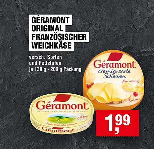 Géramont Original Französischer Weichkäse
