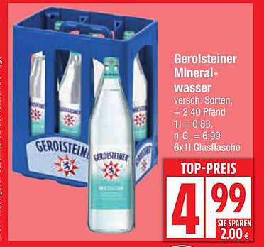 Gerolsteiner Mineralwasser 6x1l Glasflasche