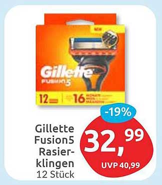 Gillette Fusion5 Rasierklingen 12 Stück