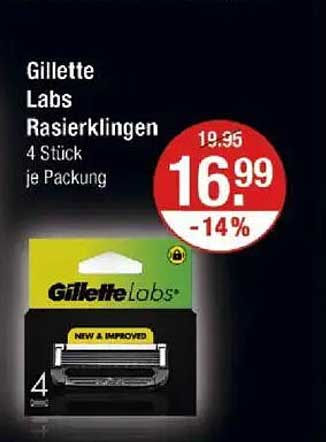 Gillette Labs Rasierklingen 4 Stück