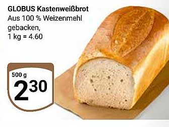 GLOBUS Kastenweißbrot - Aus 100 % Weizenmehl gebacken