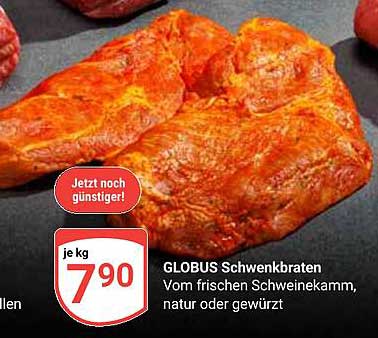 GLOBUS Schwenkbraten vom frischen Schweinekamm, natur oder gewürzt