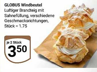 GLOBUS Windbeutel - Luftiger Brandteig mit Sahnefüllung