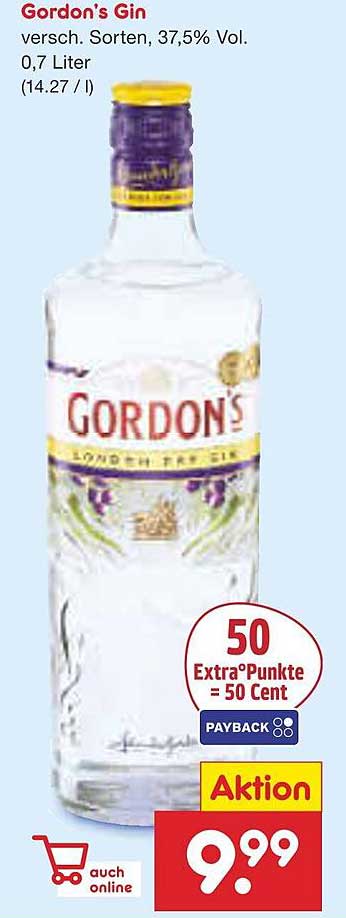 Gordon's Gin, 0,7 Liter, 37,5% Vol.