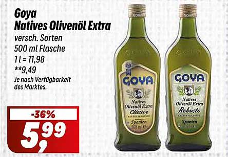 Goya Natives Olivenöl Extra 500ml – Qualitativ Hochwertig und Preiswert
