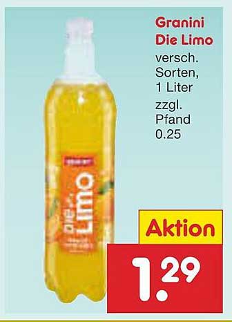 Granini Die Limo verschiedene Sorten, 1 Liter