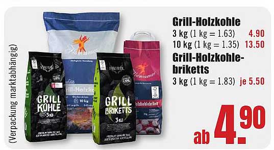 Grill-Holzkohle und Grill-Holzkohle-Briketts