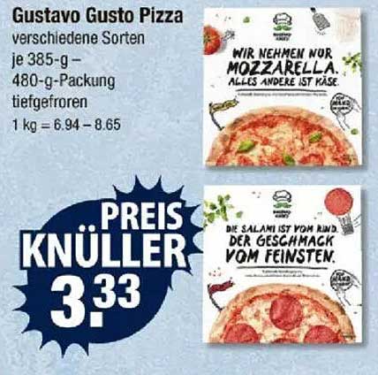 Gustavo Gusto Pizza verschiedene Sorten 385-g-Packung