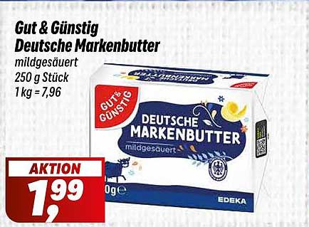 Gut & Günstig Deutsche Markenbutter mildgesäuert 250 g
