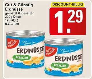 Gut & Günstig Erdnüsse geröstet & gesalzen 200g Dose