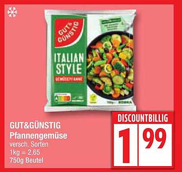 GUT& GÜNSTIG Pfannengemüse Italian Style 750g