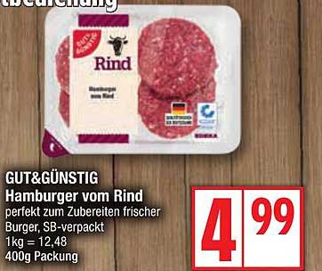 GUT&GENÜSTIG Hamburger vom Rind