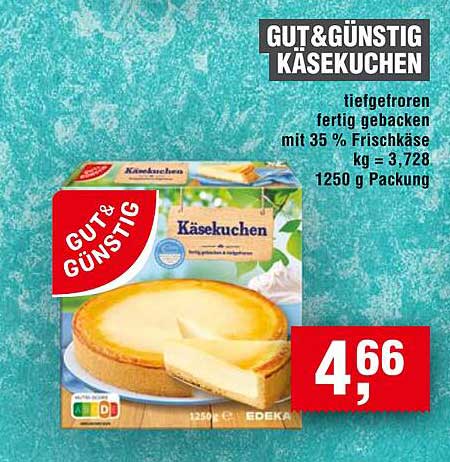 GUT&GÜNSTIG KÄSEKUCHEN 1250 g