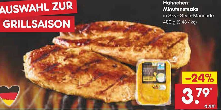Hähnchen-Minutensteaks in Skyr-Style-Marinade