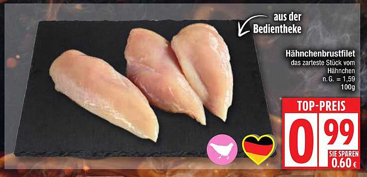 Hähnchenbrustfilet - das zarteste Stück vom Hähnchen