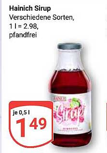Hainich Sirup, verschiedene Sorten, 0,5 l für 1,49 €