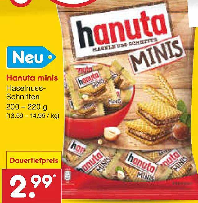 Hanuta Minis Haselnuss-Schnitten 200 – 220 g
