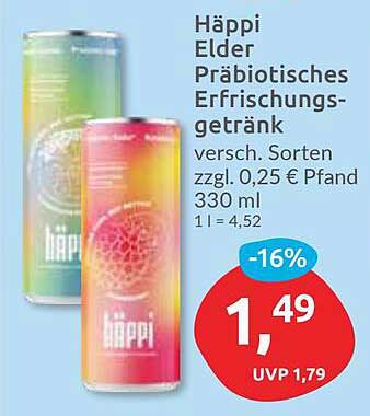 Häppi Elder Präbiotisches Erfrischungsgetränk - 16% Rabatt