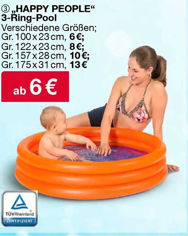 "HAPPY PEOPLE" 3-Ring-Pool