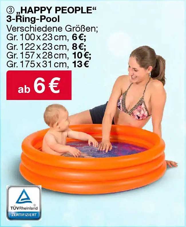 „HAPPY PEOPLE“ 3-Ring-Pool