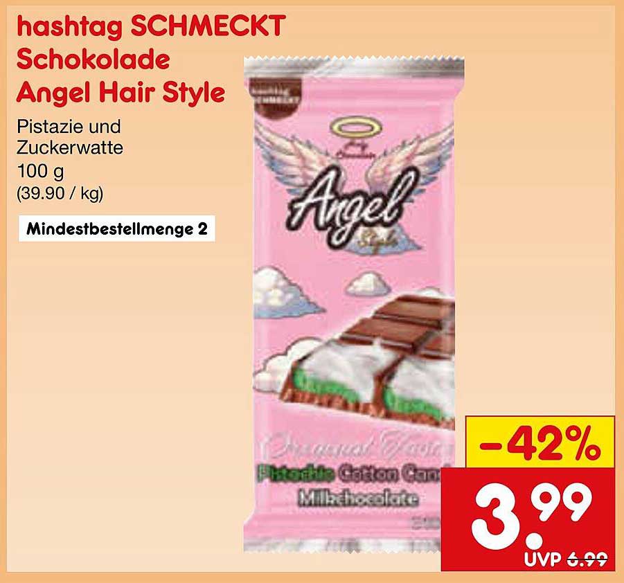 hashtag SCHMECKT Schokolade Angel Hair Style - Pistazie und Zuckerwatte 100 g