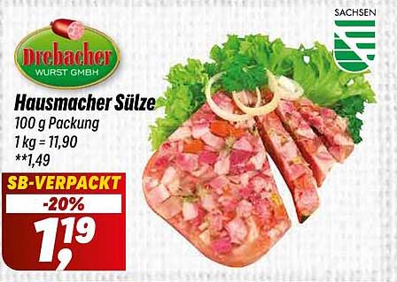 Hausmacher Sülze von Drebacher Wurst GmbH 100 g
