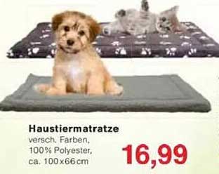 Haustiermatratze, verschiedene Farben, 100% Polyester, ca. 100 x 66 cm