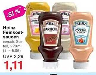 Heinz Feinkostsaucen – verschiedene Sorten, 220 ml