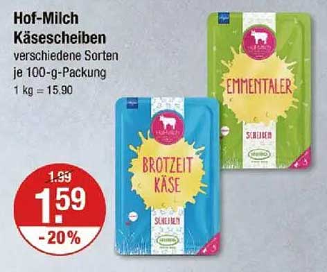 Hof-Milch Käsescheiben verschiedene Sorten je 100-g-Packung