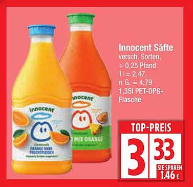 Innocent Säfte - Verschiedene Sorten