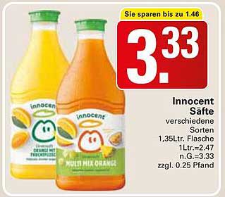 Innocent Säfte verschiedene Sorten