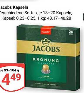 Jacobs Kapseln - Krönung Sortiment, 20 Stück