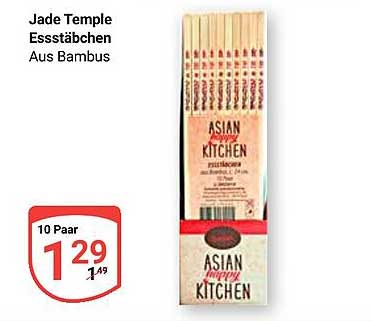 Jade Temple Essstäbchen aus Bambus
