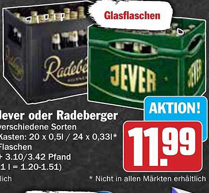 Jever oder Radeberger – Verschiedene Sorten im Kasten