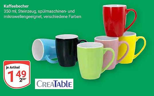 Kaffeebecher 350 ml, Steinzeug, spülmaschinen- und mikrowellengeeignet, verschiedene Farben