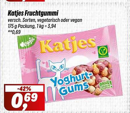 Katjes Fruchtgummi – Yoghurt-Gums in verschiedenen Sorten