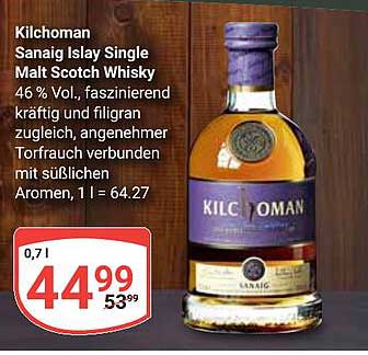 Kilchoman Sanaig Islay Single Malt Scotch Whisky