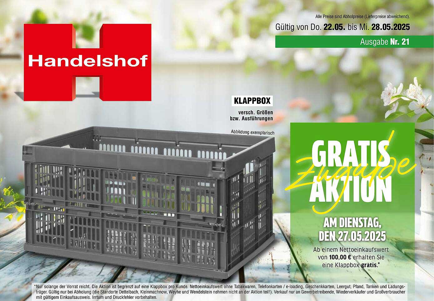 KLAPPBOX in verschiedenen Größen oder Ausführungen