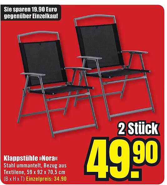 Klappstühle »Nora« - 2 Stück für nur 49,90 Euro