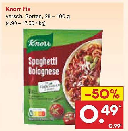 Knorr Fix Spaghetti Bolognese, 28 – 100 g