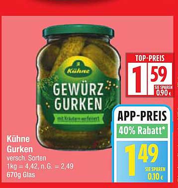 Kühne Gewürz Gurken 670g